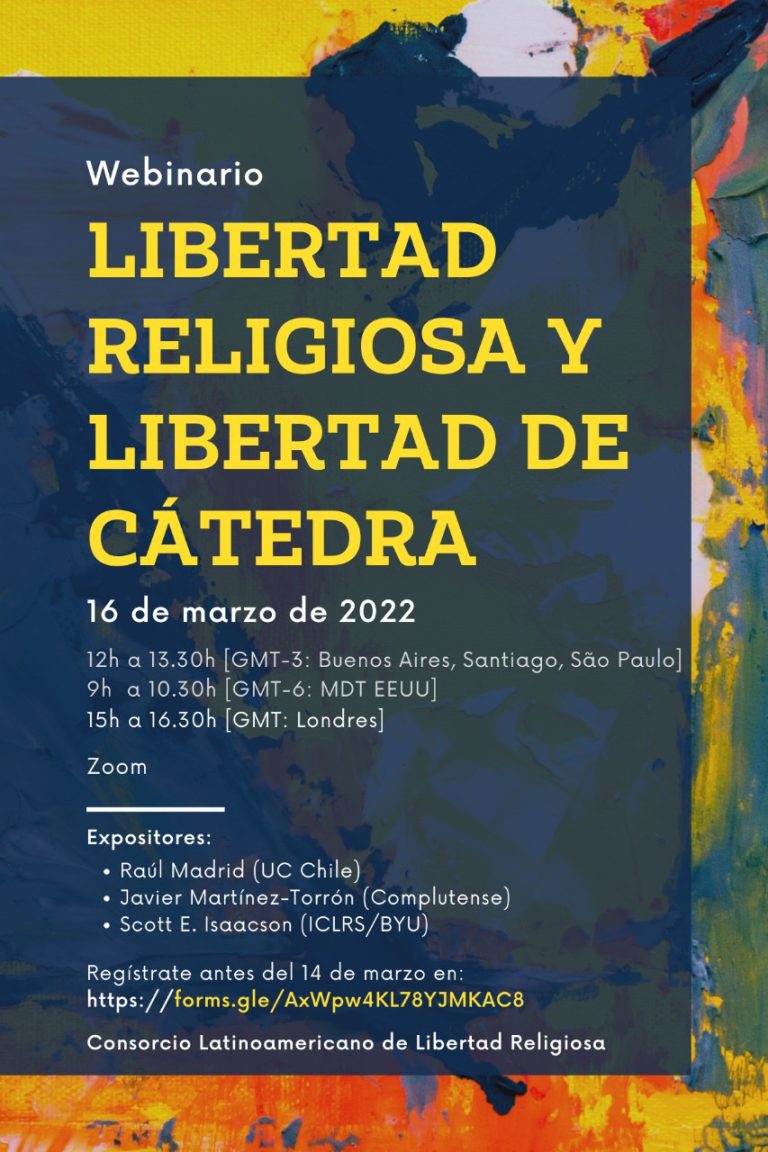 International Center For Law And Religion Studies | Webinario Libertad ...